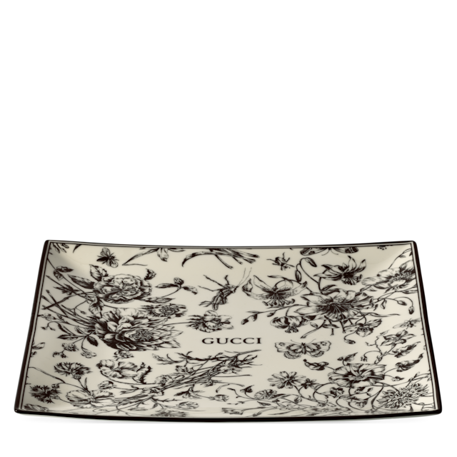 Gucci Flora Sketch print large trinket tray