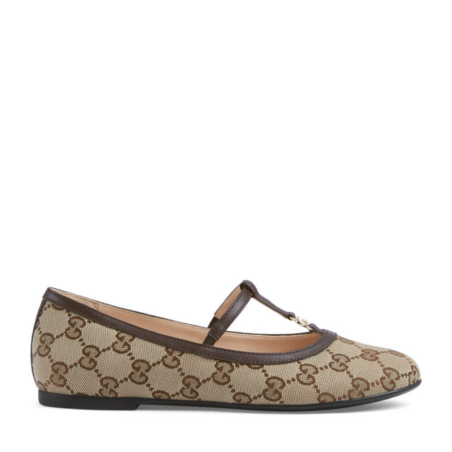 ★関税込み★ GUCCI Beige Ballerina Flat Shoes Children's ballet flat in beige leather | GUCCI® US
