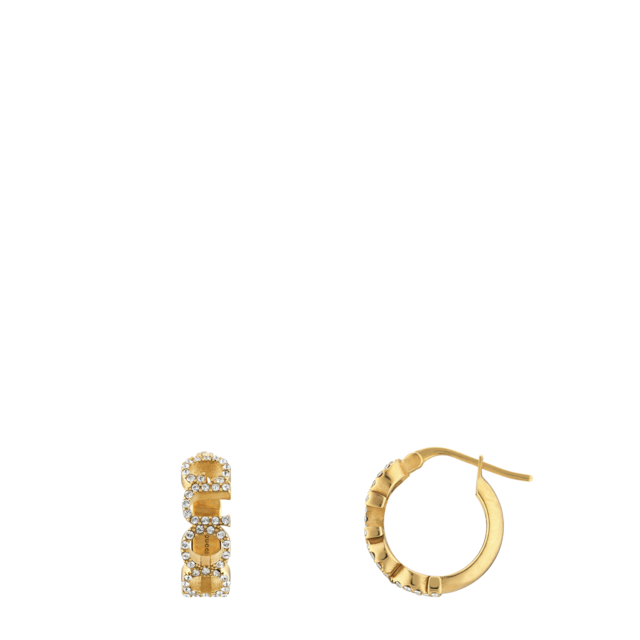 イヤリング GUCCI 837271.JAAHV Earrings Gucci Blondie intertwined crystal earrings in light gold