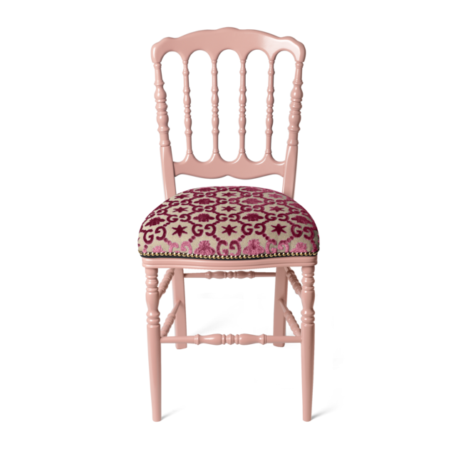 Wood chair with GG bees and stars