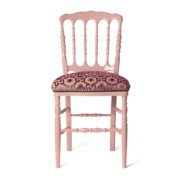 Wood chair with GG bees and stars