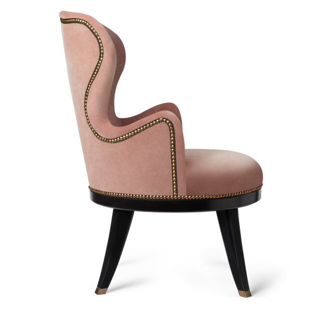 Velvet armchair