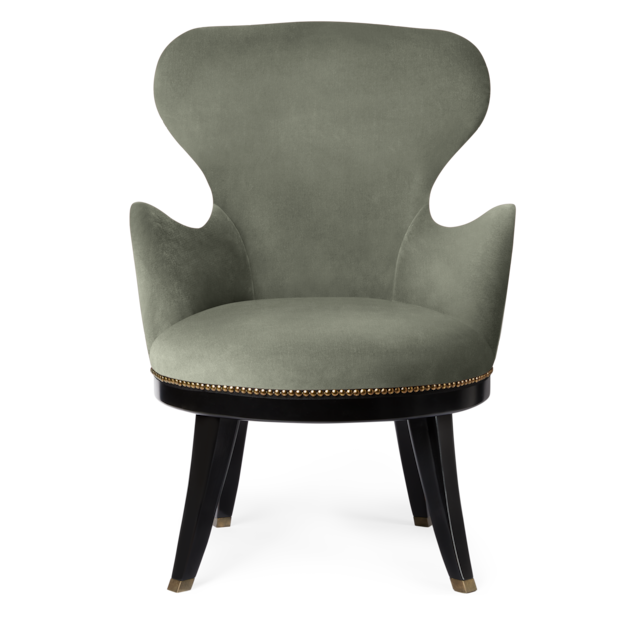 Velvet armchair