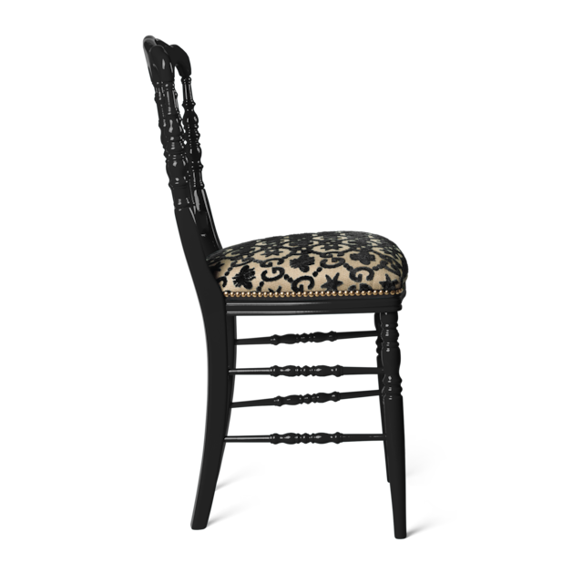 Wood chair with GG bees and stars