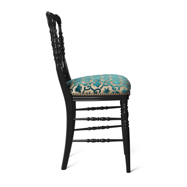 Wood chair with GG bees and stars