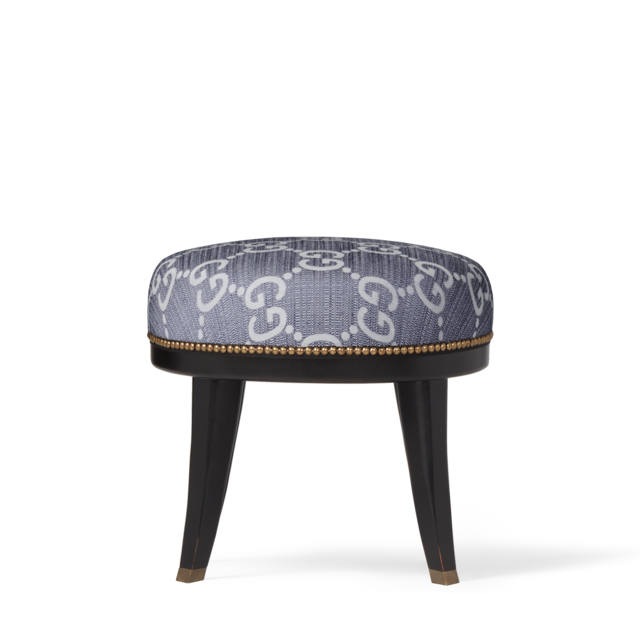 GG jacquard round stool