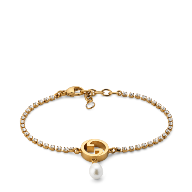 Gucci Blondie crystal bracelet in rose gold-toned metal Gucci Blondie crystal bracelet in rose gold-toned metal