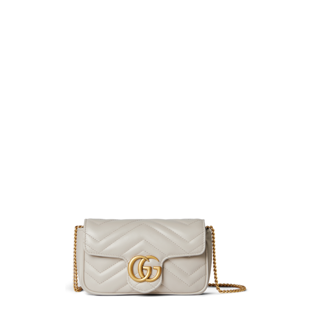 GGマーモント〕ミニバッグベージュ シェブロン レザー | GUCCI公式