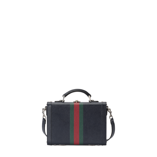 Gucci Savoy〕ジュエリーケースダークブルー レザー | GUCCI公式