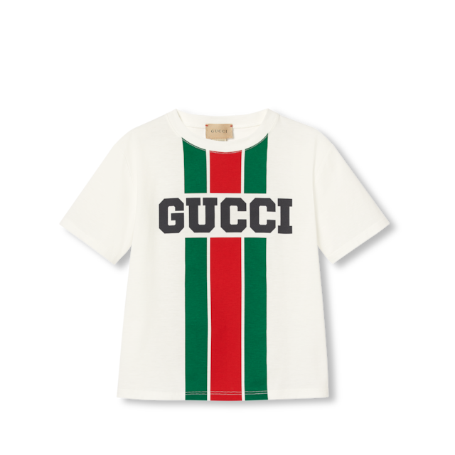 Children's printed cotton T-shirt in white | GUCCI® US