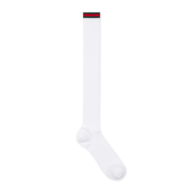 Cotton blend socks with Web in white | GUCCI® US