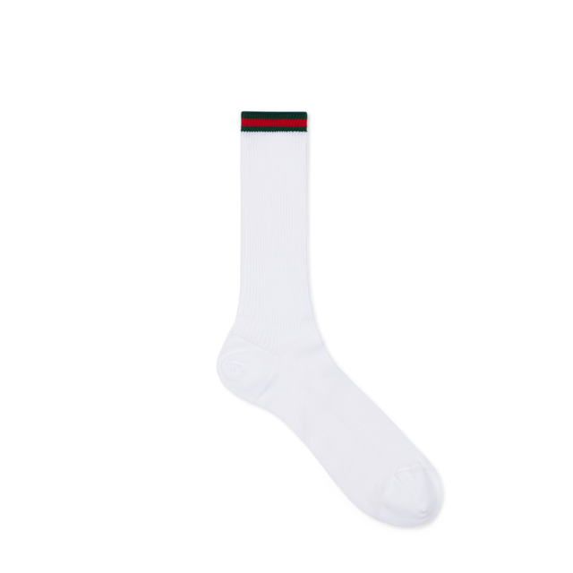 GG cotton blend socks in ivory | GUCCI® US