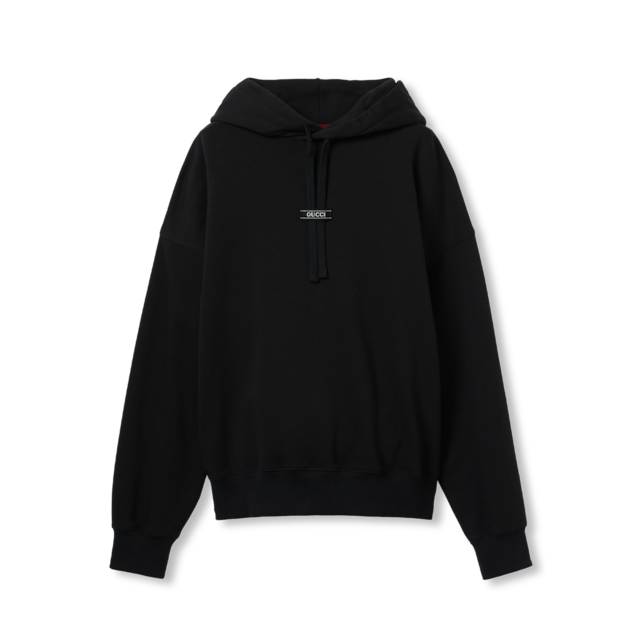Technical jersey sweatshirt with embossed logo in navy