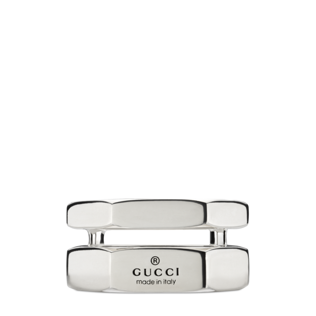 Trademark thin ring in 925 sterling silver | GUCCI® US