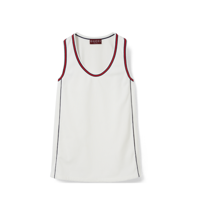 GUCCI★素敵！Jersey drill jumpsuit with Web Jersey drill jumpsuit with Web in off white | GUCCI® ZA