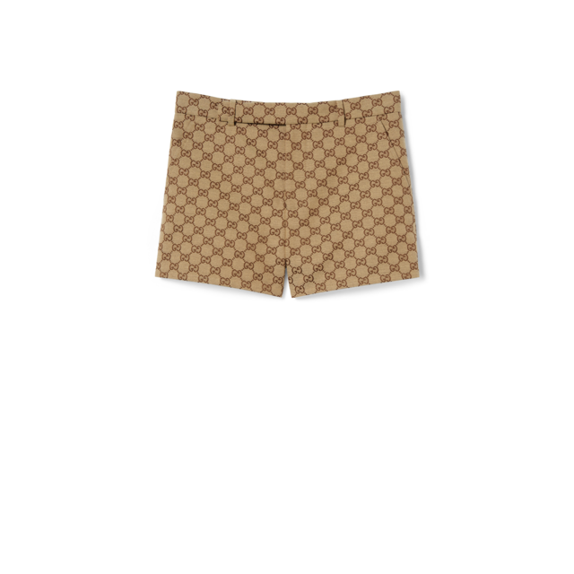 ショートパンツ GUCCI Women Shorts  Burmudas 810373ZARFV 3583 GREEN Embroidered cotton jersey shorts in green | GUCCI® US