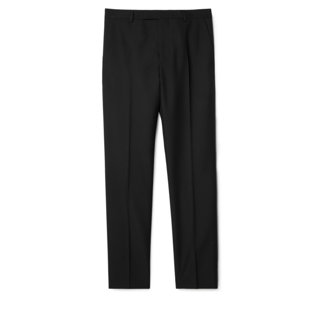 Embossed wool twill pants in dark brown | GUCCI® US