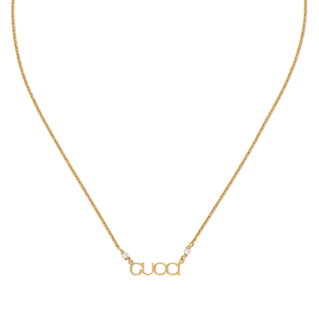 GUCCI” ロゴ ネックレスローズゴールドトーン | GUCCI公式