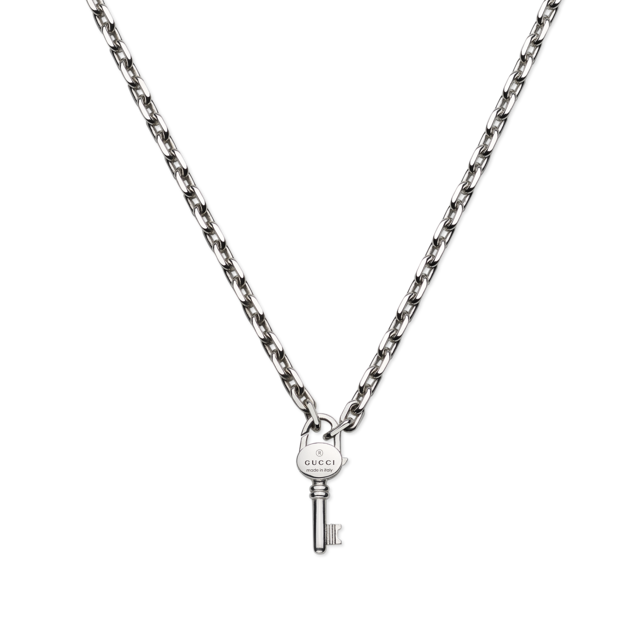 Chain necklace with zirconia geometric G in 925 sterling Chain necklace with zirconia geometric G in 925 sterling
