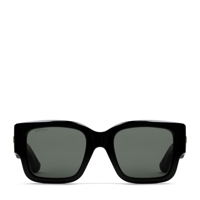 Square frame sunglasses in dark tortoiseshell | GUCCI® CA