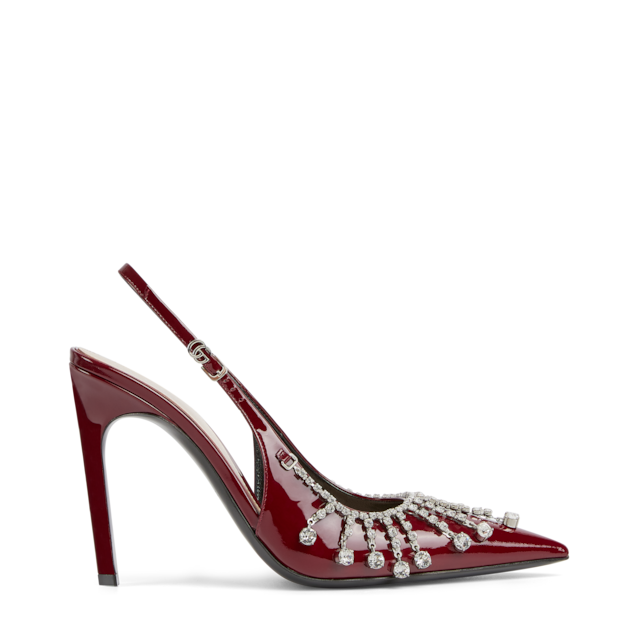 Gucci 黒 レザー フリンジ ローファー 中ヒール
