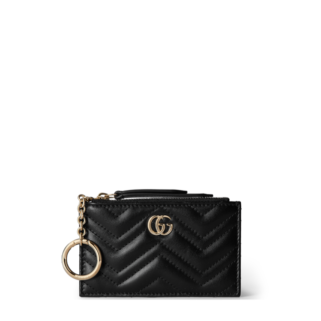 GGエンブレム〕キーポーチブラック レザー | GUCCI公式