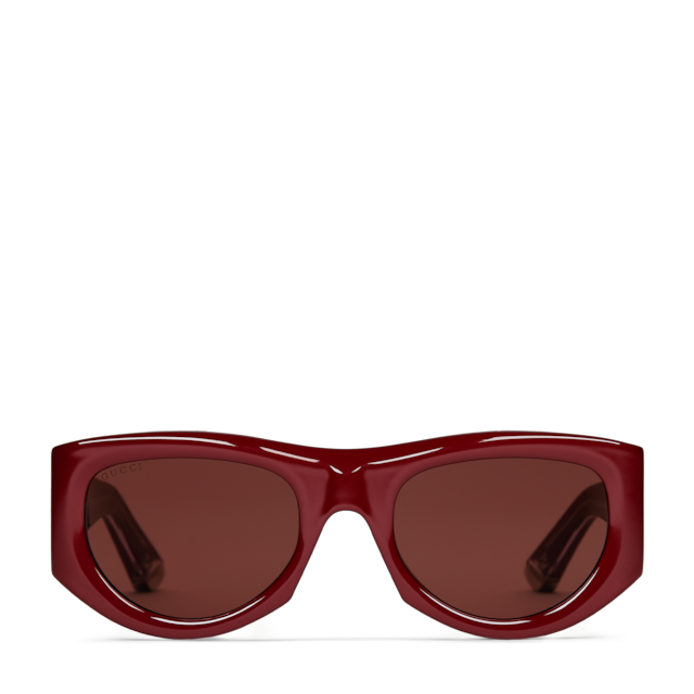 Rectangular frame sunglasses in black injection | GUCCI® US