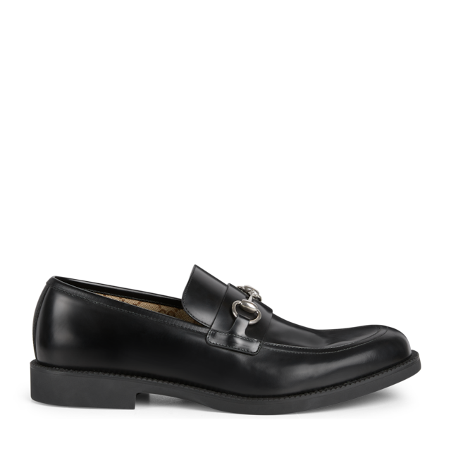 Mocassino uomo con Morsetto in pelle nera | GUCCI® Italia