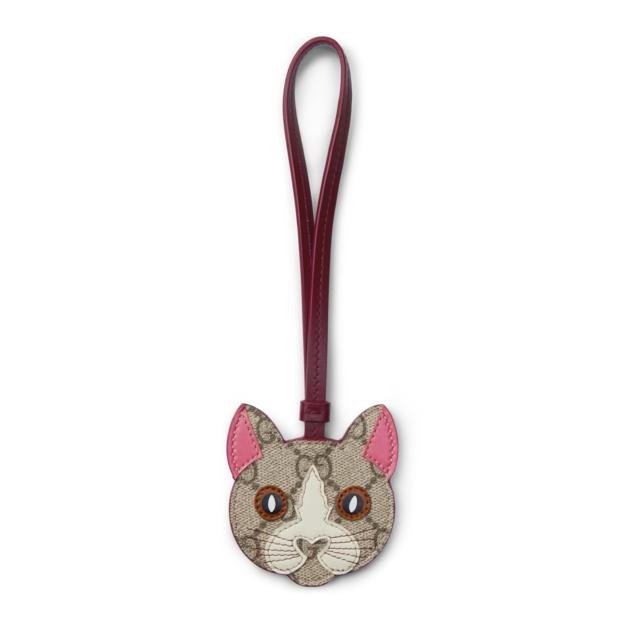 グッチ日本限定 ヒグチユウコ猫(ボリス)GGキャンバス チャーム