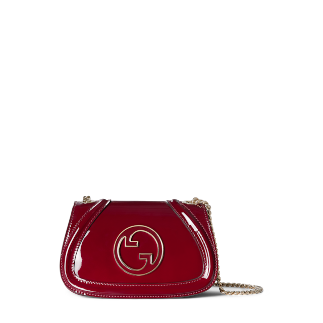 Gucci Blondie small shoulder bag in Rosso Ancora red leather