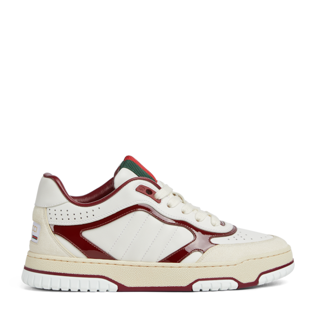 ライトン〕 ウィメンズ GUCCI ロゴ レザー スニーカーアイボリー
