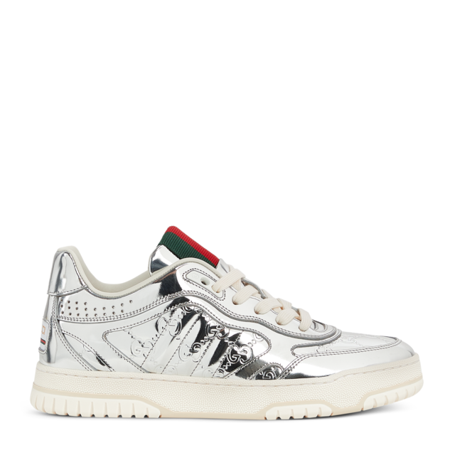 Women's Gucci Re-Web sneaker in beige and white GG Supreme