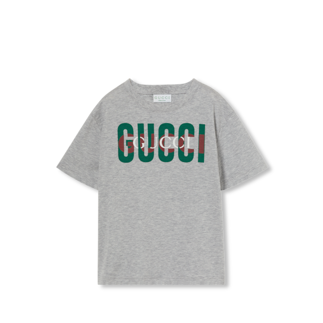 Children's printed cotton T-shirt in white | GUCCI® US