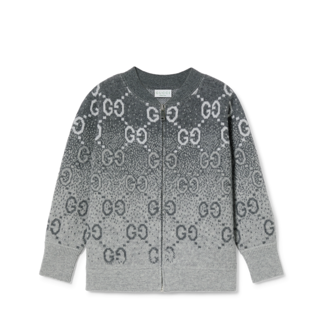Children's GG cotton cardigan in pink and white | GUCCI® US