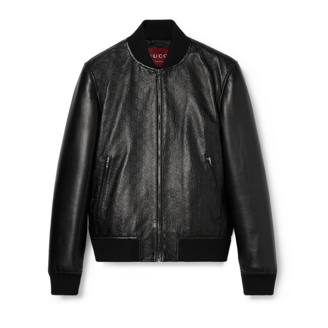 ジャケット Gucci LOGO BOMBER WITH WEB DETAL GUCCI Logo-Jacquard Padded Cotton-Twill Bomber Jacket for