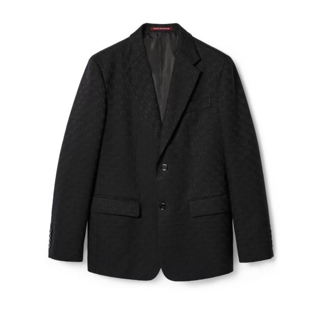 GG cotton viscose formal jacket in black | GUCCI® US