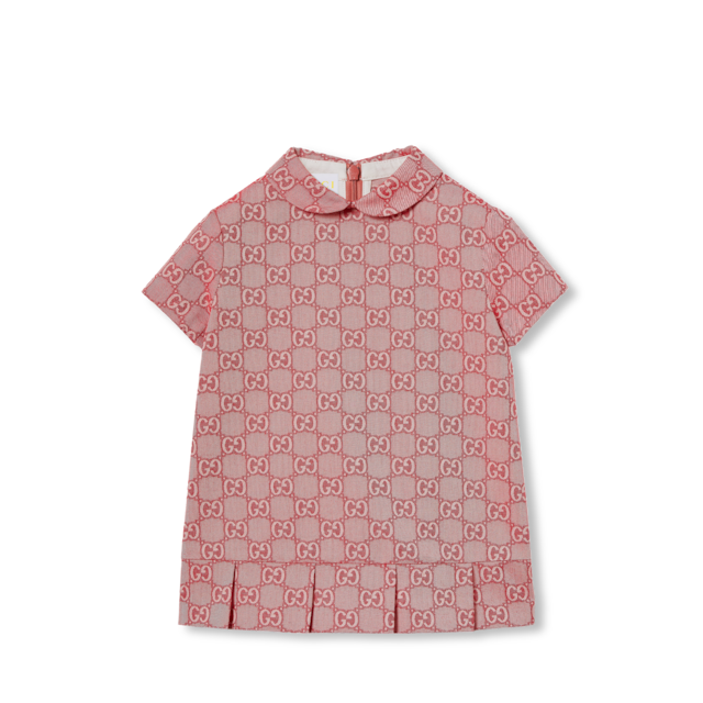 Baby GG canvas padded jacket in camel and dark brown | GUCCI® US