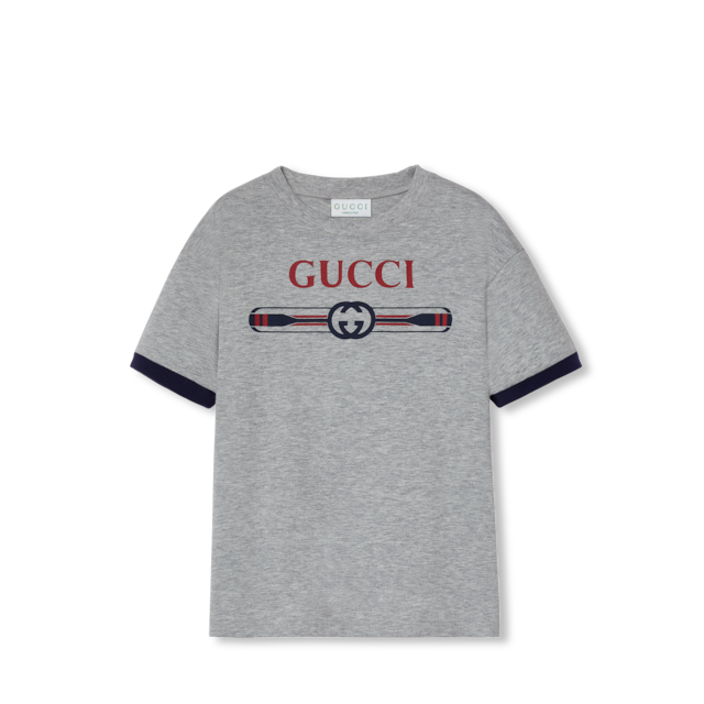 Children's printed cotton T-shirt in white | GUCCI® US Children's printed cotton T-shirt in white | GUCCI® US