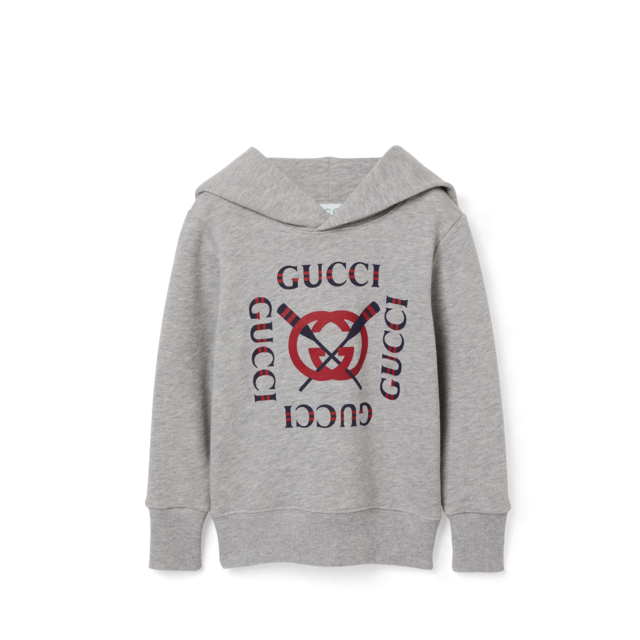 Children's cotton printed sweatshirt in light grey | GUCCI® US