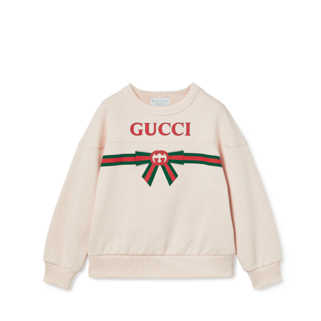 Children's printed cotton sweatshirt in light grey | GUCCI® US Children's printed cotton sweatshirt in light grey | GUCCI® US