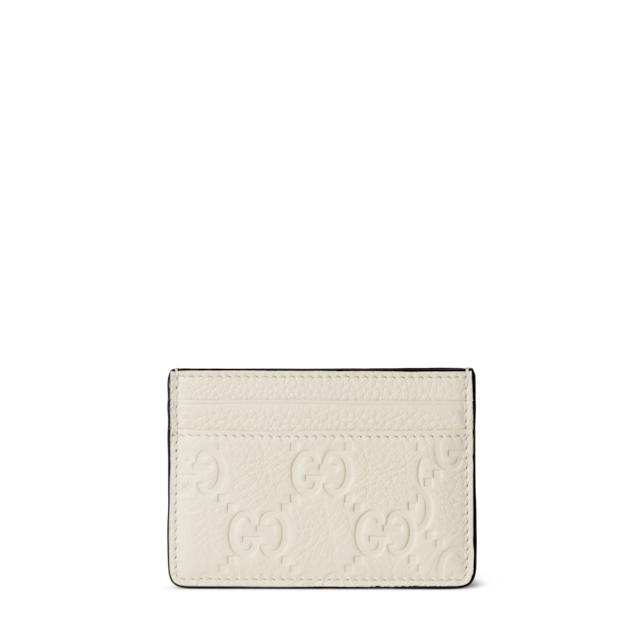 GG zip card case with GG detail in beige and ebony Supreme