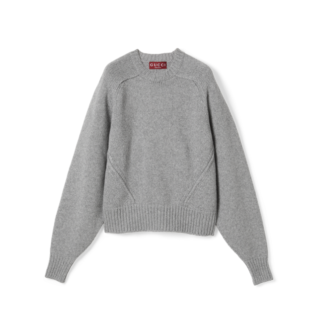 ホースビット付き カシミア トップグレー | GUCCI公式
