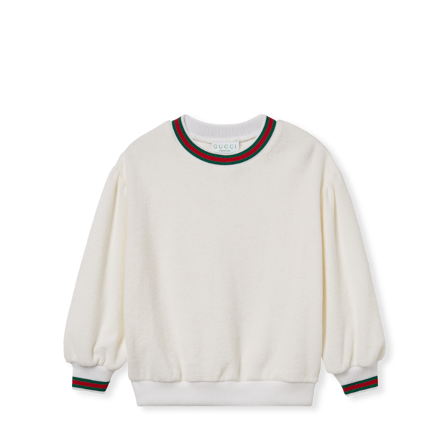 Gucciグッチ チルドレン★ロゴスウェット チルドレンズ〕プリント コットン スウェットシャツホワイト