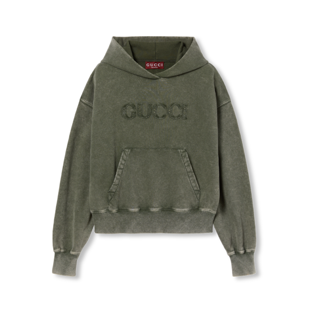 パーカー・フーディ Gucci Hooded Sweatshirt Viscose jersey hooded sweatshirt in grey | GUCCI® US