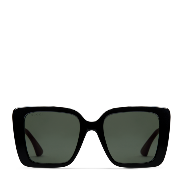 Square frame sunglasses in black | GUCCI® US