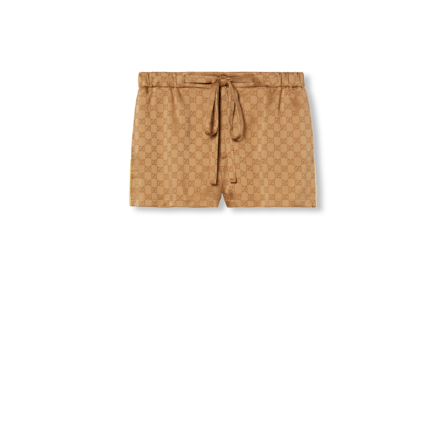【関税&送料込】Gucci Gg Supreme Fabric Shorts Gucci Men's GG Supreme Jacquard Shorts in Beige Gucci