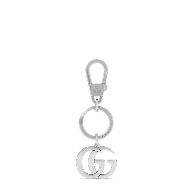 Double G keychain in gold-toned metal | GUCCI® US