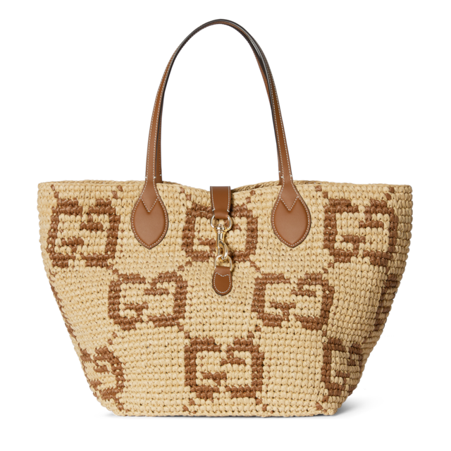 Woven medium tote bag