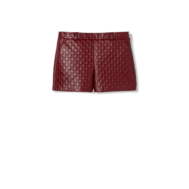 GG canvas short in camel and ebony | GUCCI® US