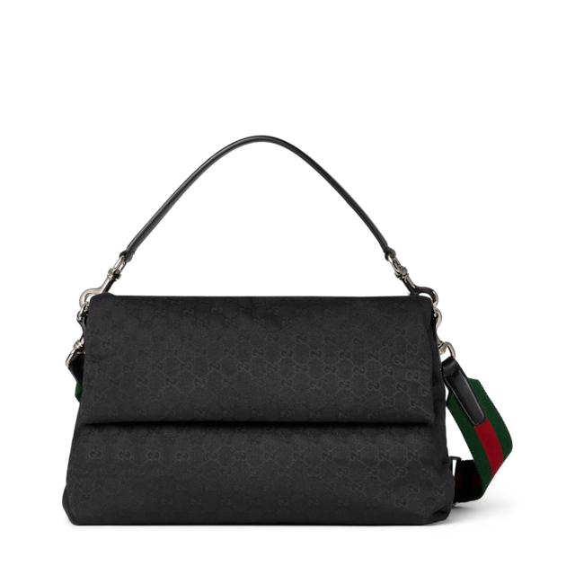 GG jumbo mini bag in black leather | GUCCI® US